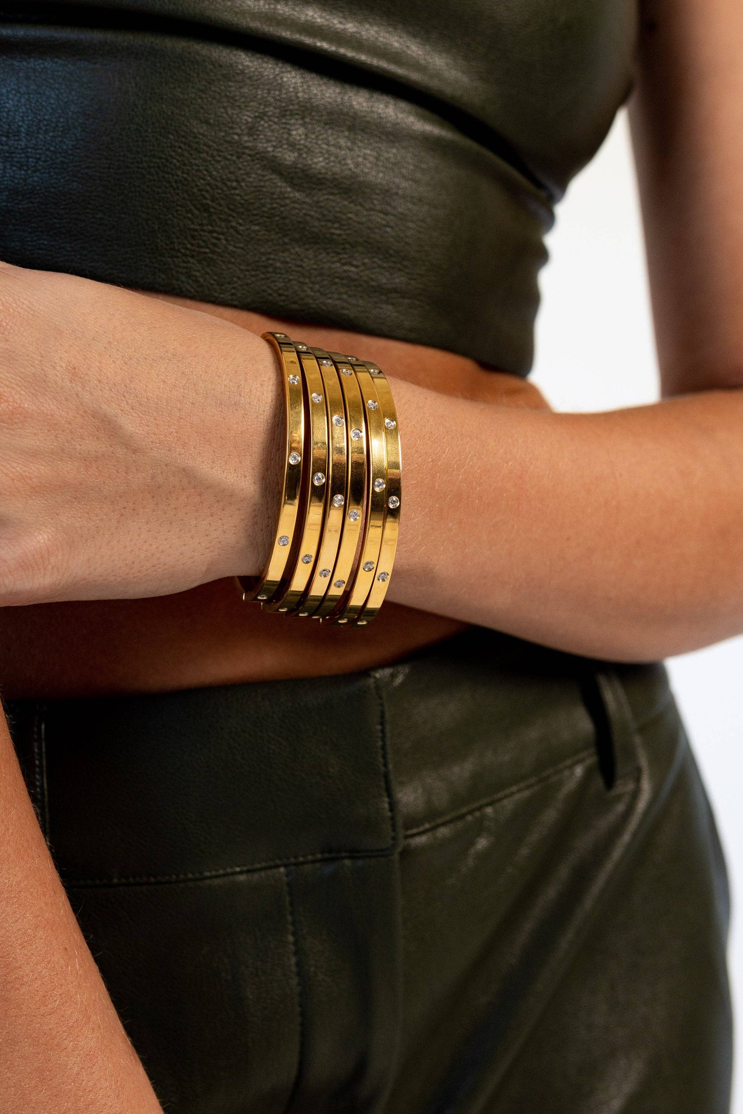 Elsie Stackable Bracelet: Gold