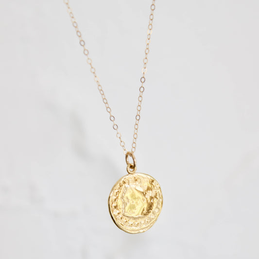 SASHA COIN NECKLACE: Gold