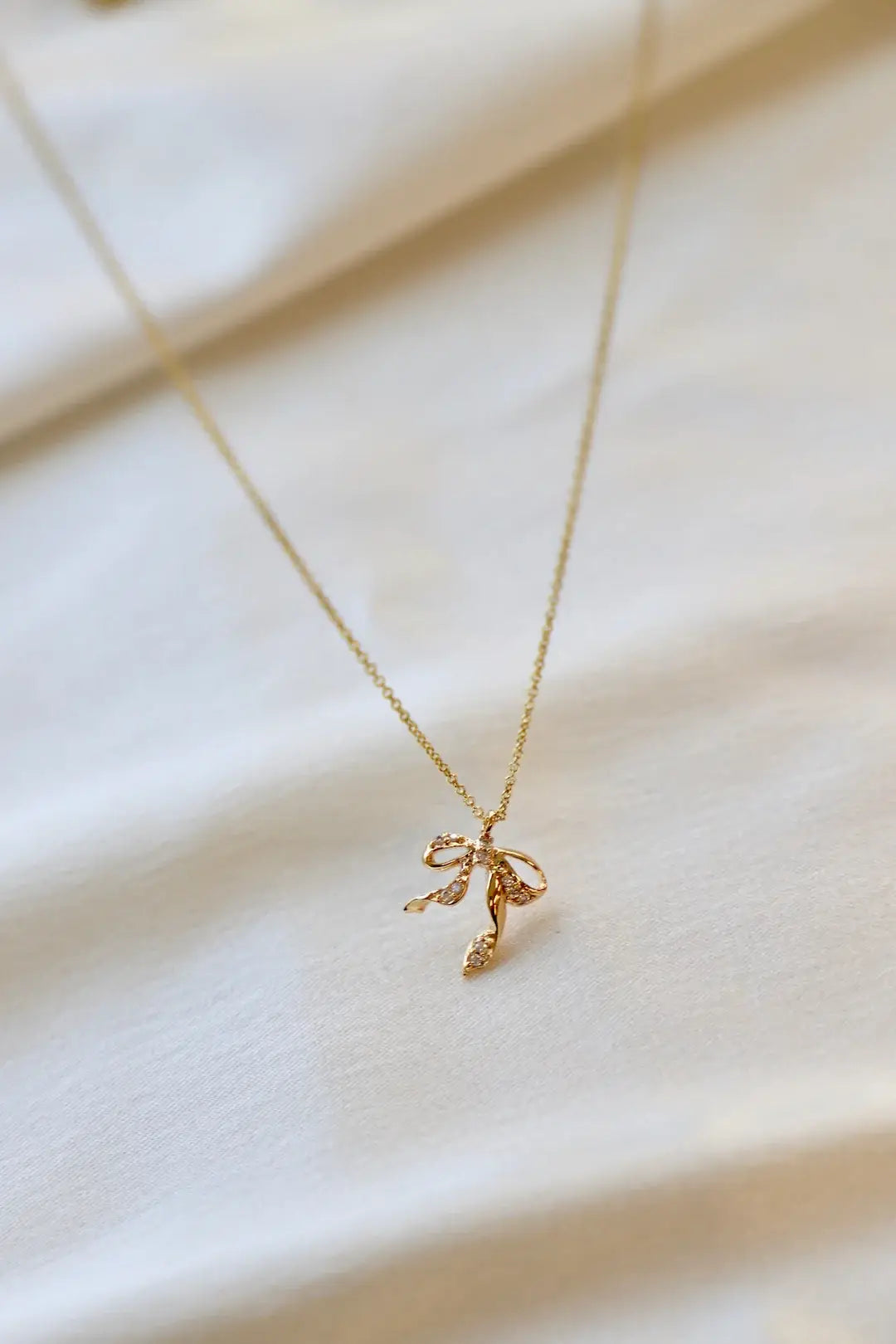 CZ BOW NECKLACE