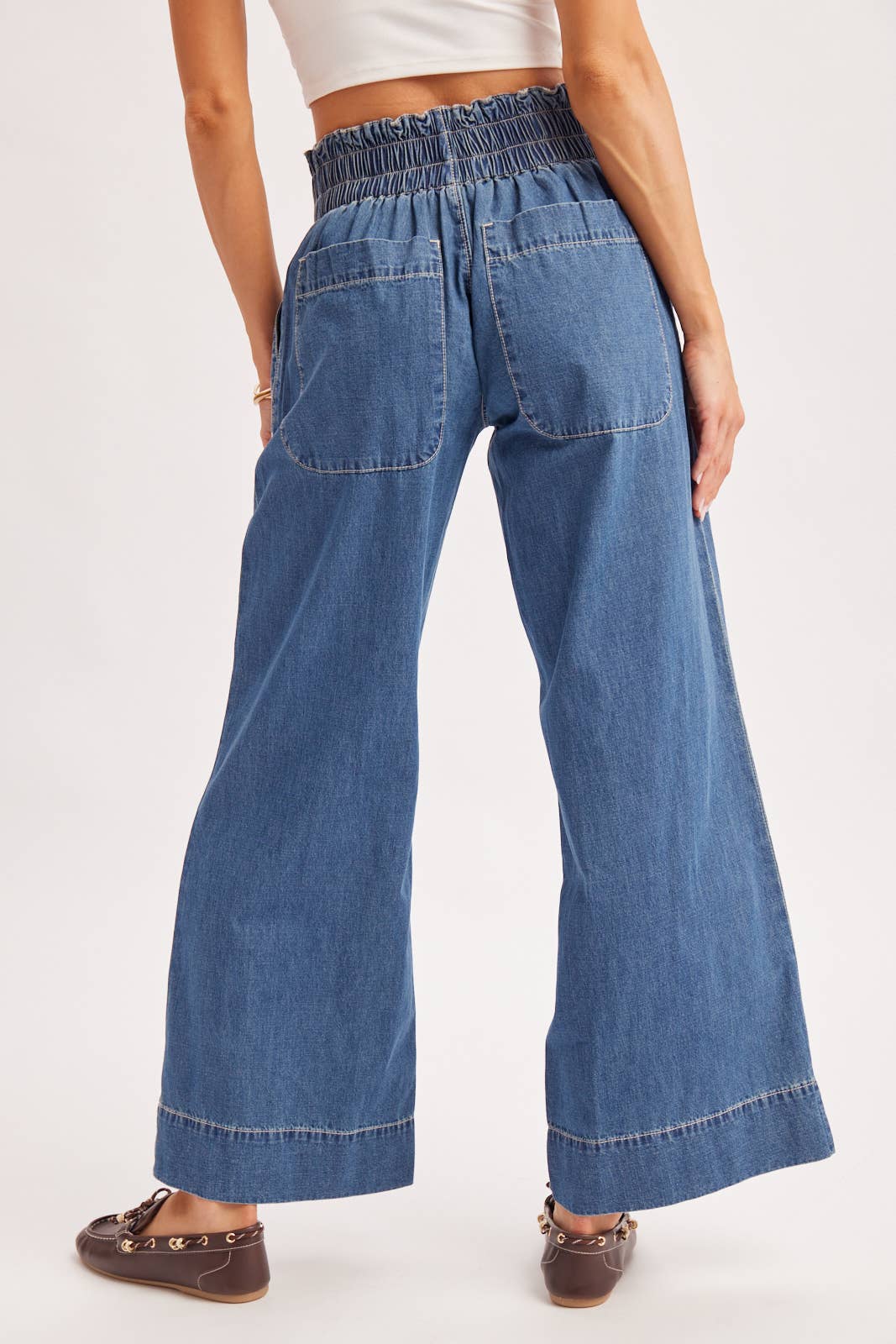 Wide Leg Denim Jeans