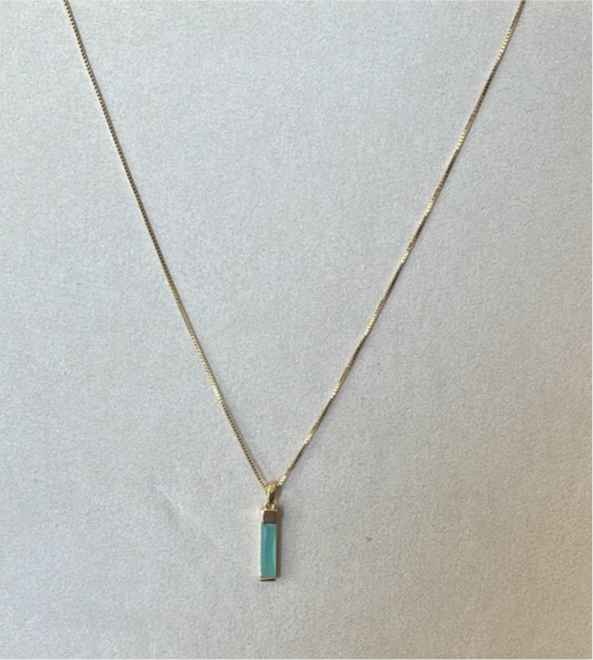 Aqua Crystal Pendant Necklace