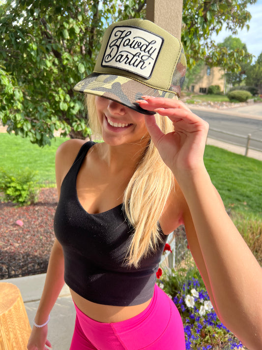 Howdy Darlin' Camo Trucker Hat