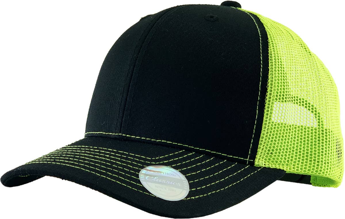 CLASSIC 6 PANEL MESH BACK: BLK-BLK