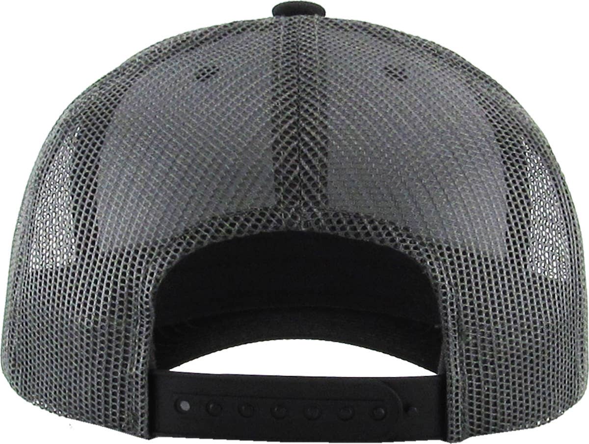 CLASSIC 6 PANEL MESH BACK: BLK-BLK