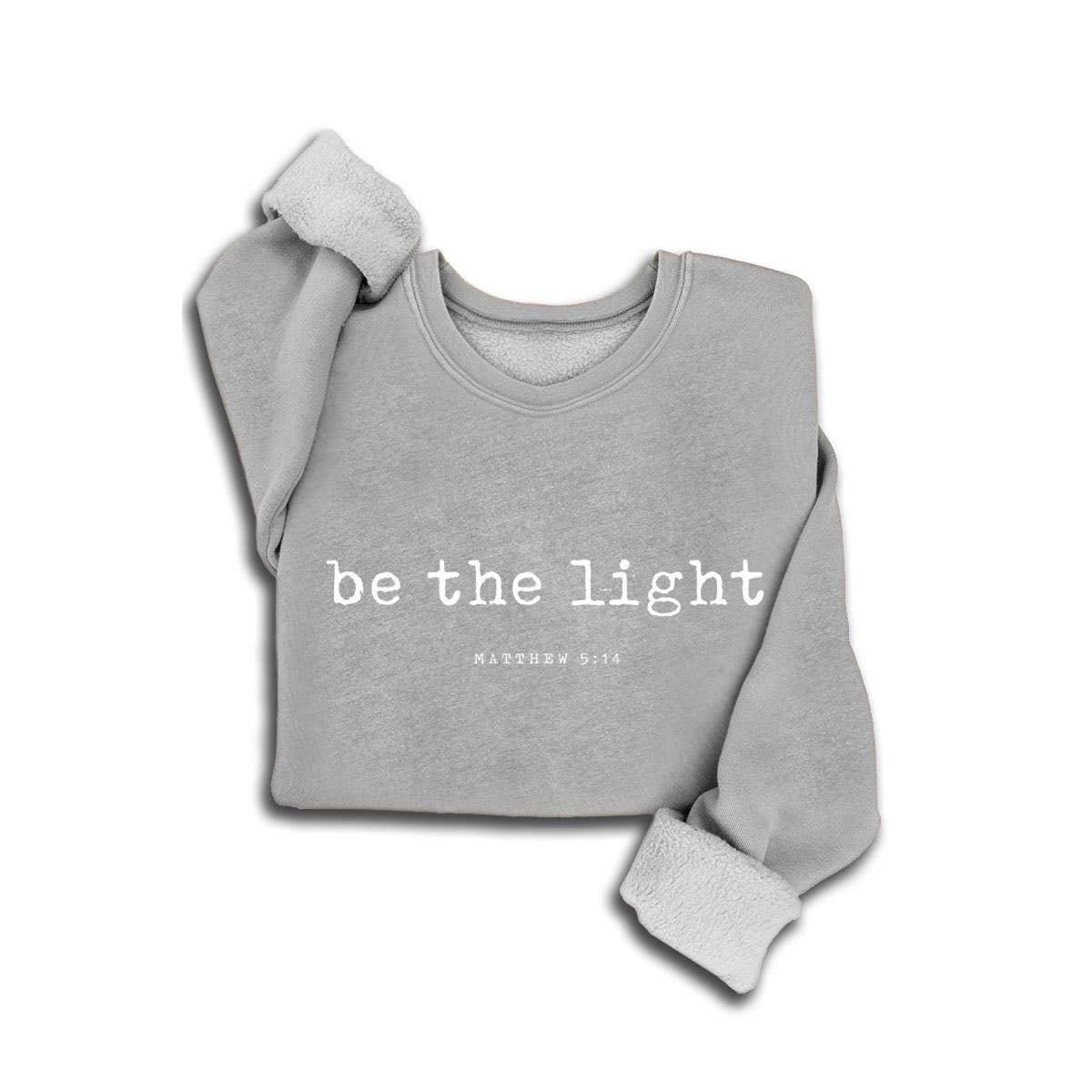 BE THE LIGHT MINERAL SWEATSHIRTS: MINERAL HEATHER GREY