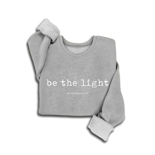 BE THE LIGHT MINERAL SWEATSHIRTS: MINERAL HEATHER GREY