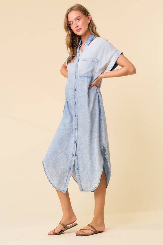 Tensel Denim Shirt Dress