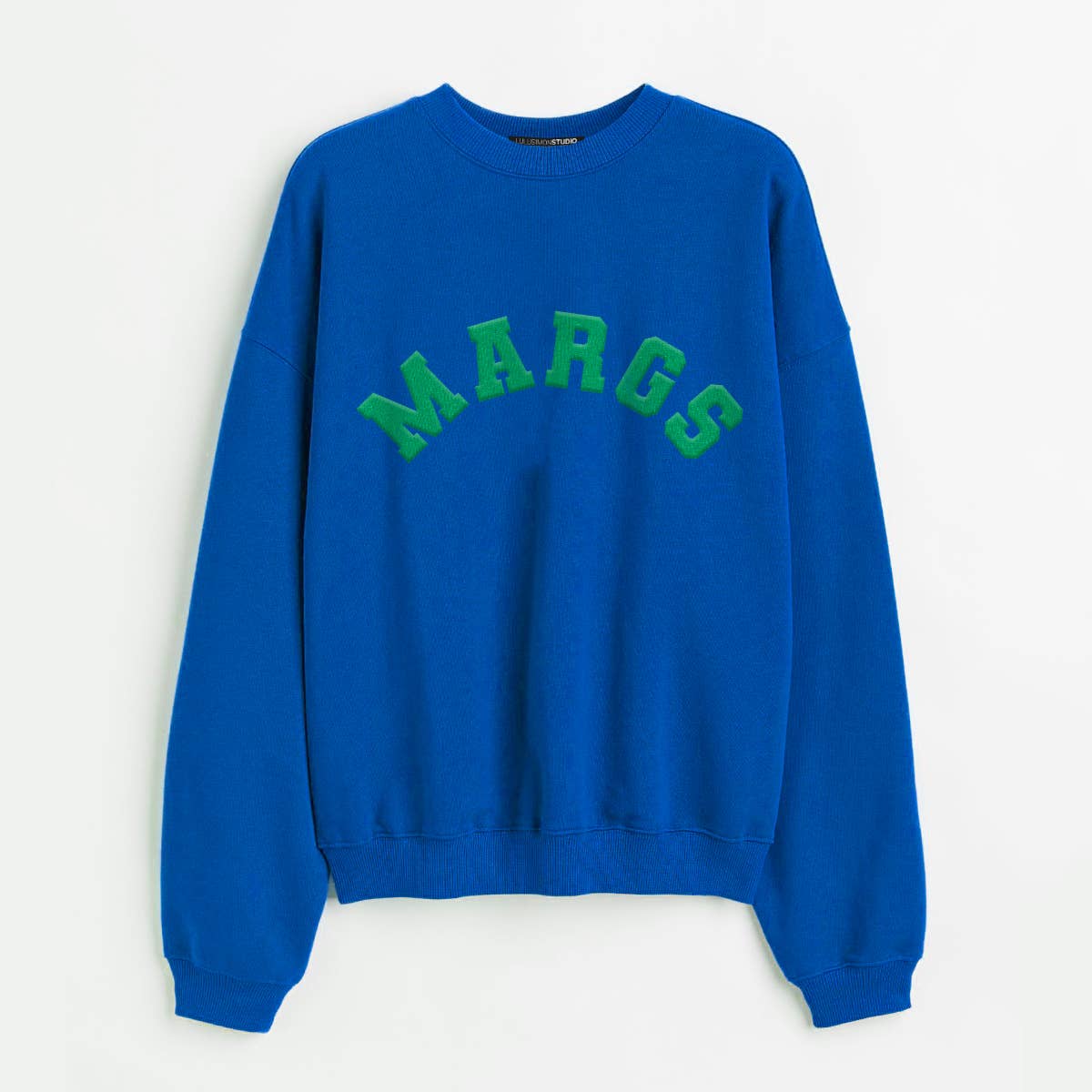 Margs Puff Print Sweatshirt: Royal Blue