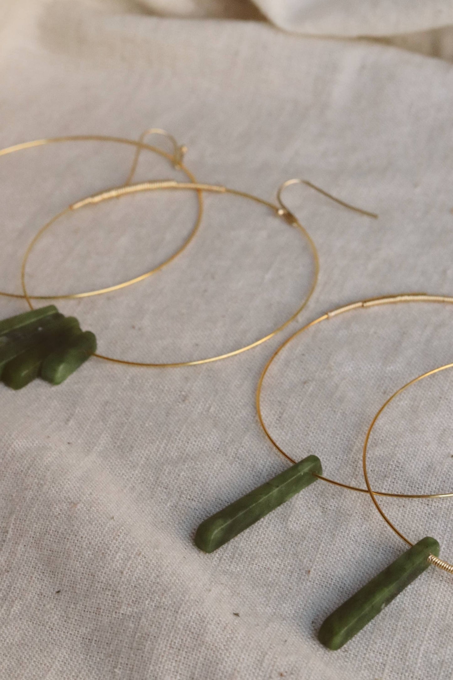 PETITE OLIVE HOOPS: GOLD