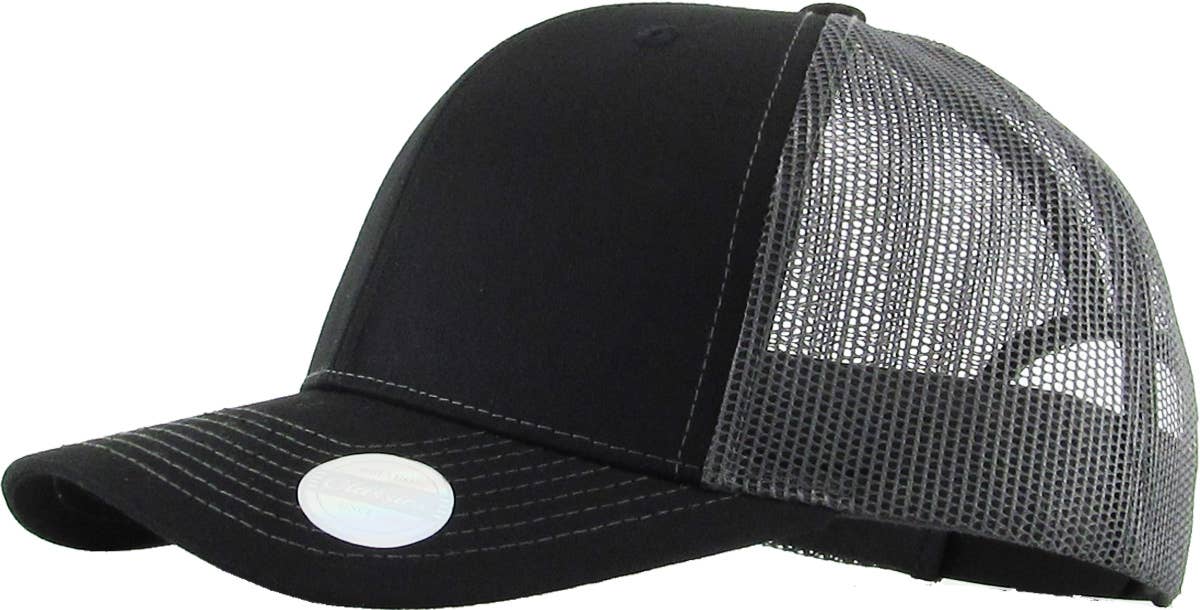 CLASSIC 6 PANEL MESH BACK: BLK-BLK