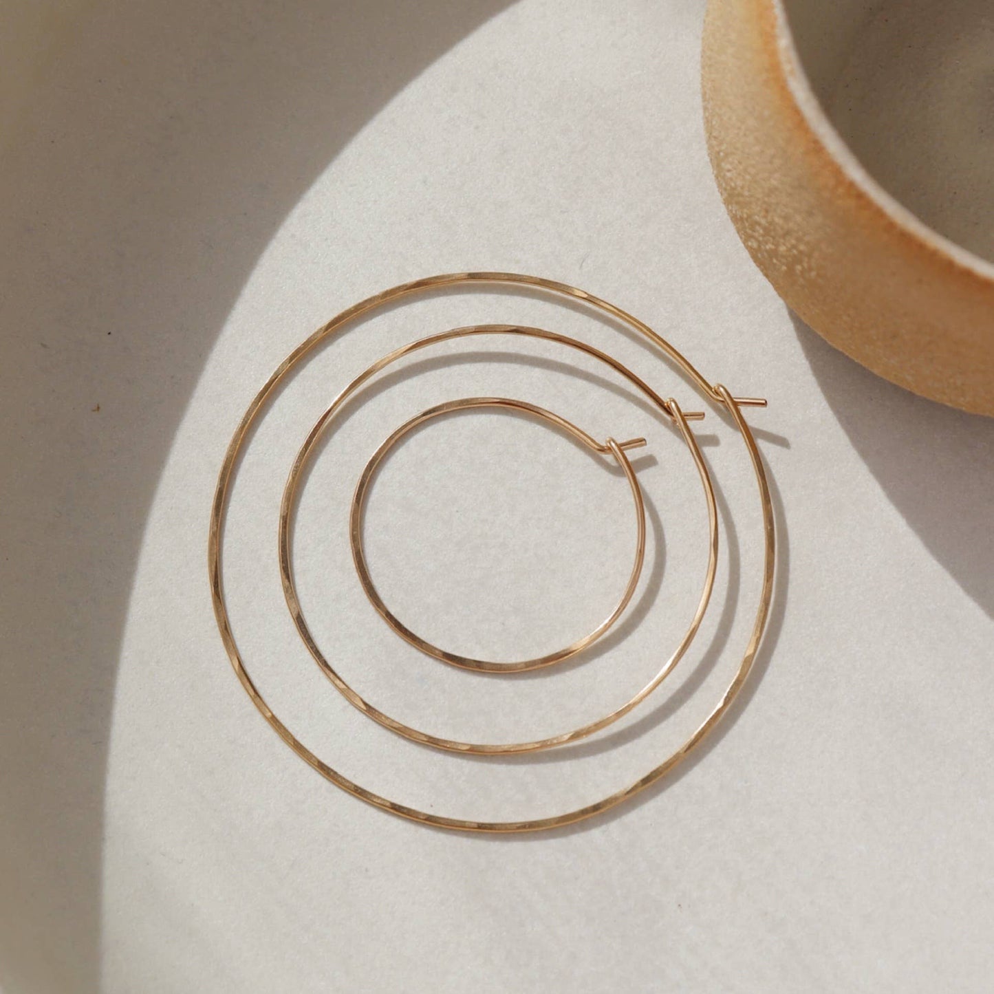 Organic Hoops: 14k Gold Fill / Small