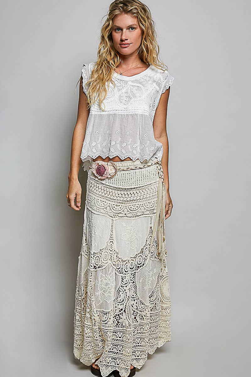 Crochet Detail Summer Tee