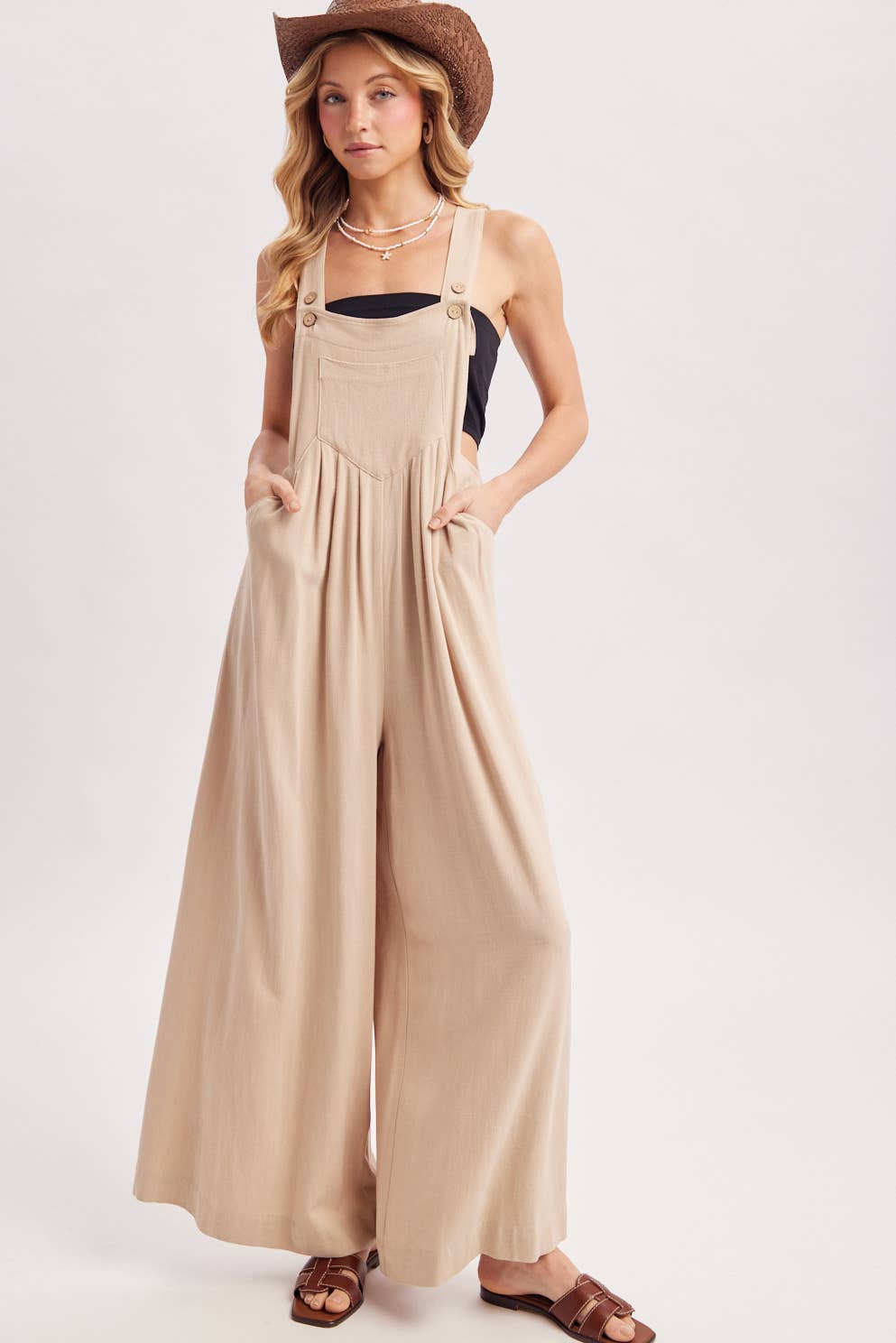Flowy Wide Leg Overall