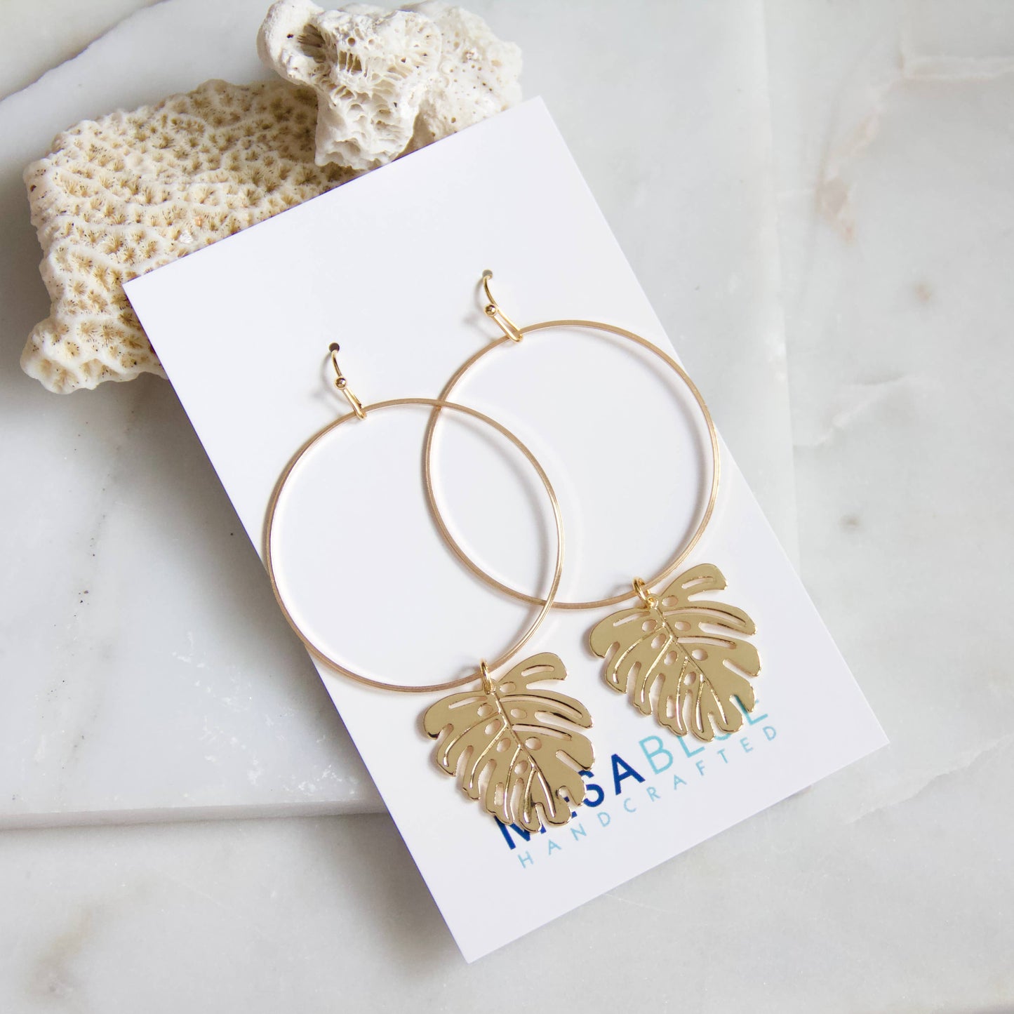 Monstera Leaf Earrings