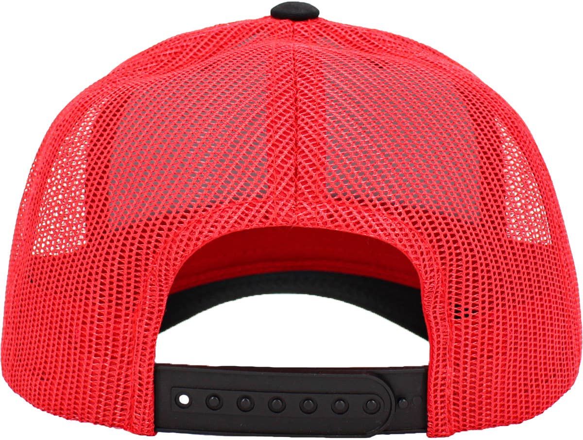 CLASSIC 6 PANEL MESH BACK: RED-WHT