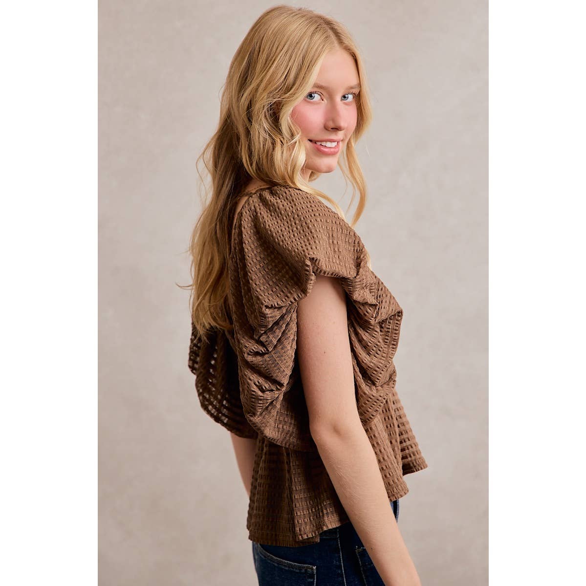 Bubble Sleeve Blouse