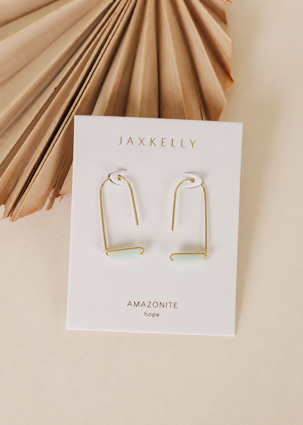 Amazonite Drop Gold Earring