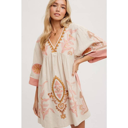 Boho Embroidered Dress