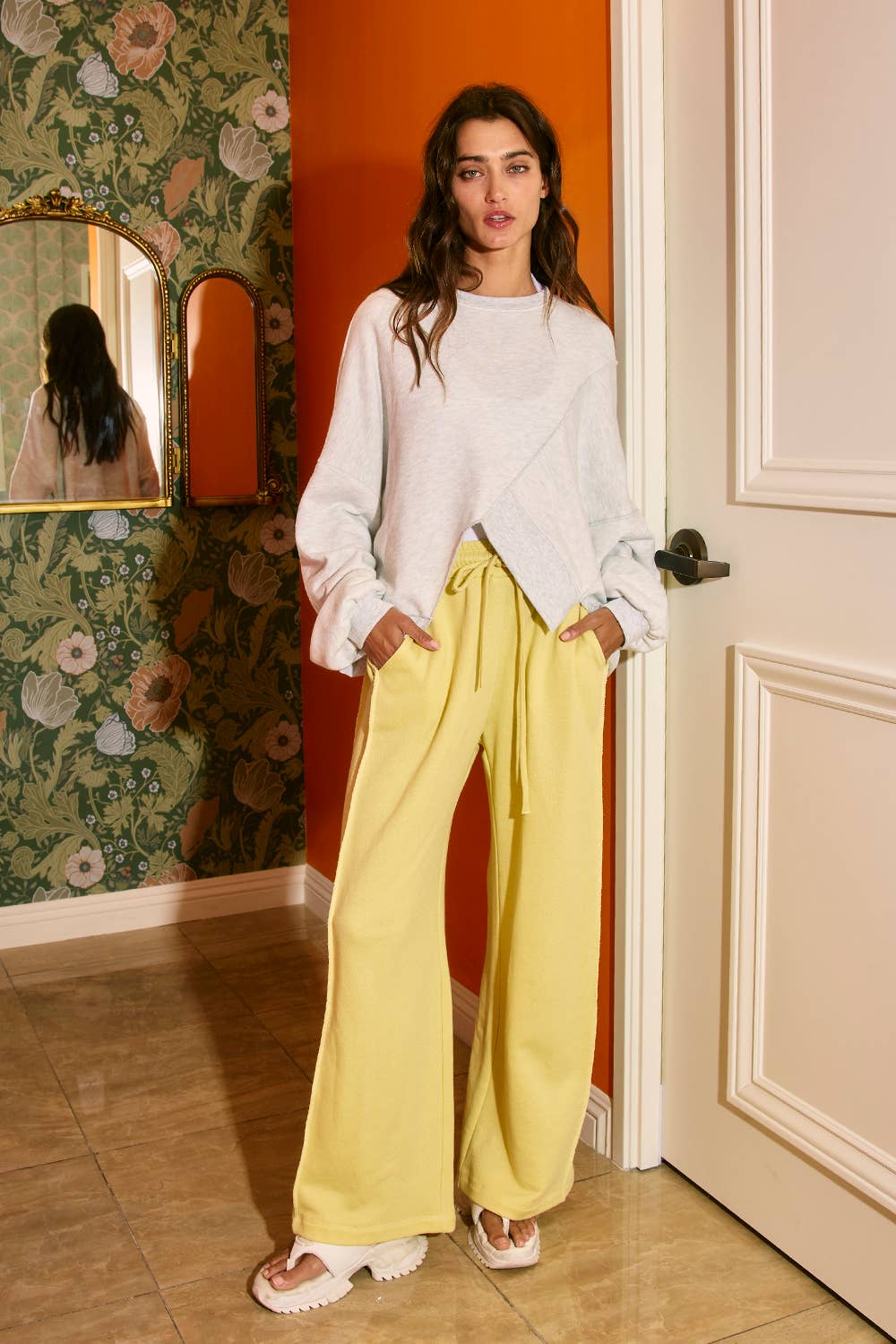 Asymmetric Hem  Sweatshirt