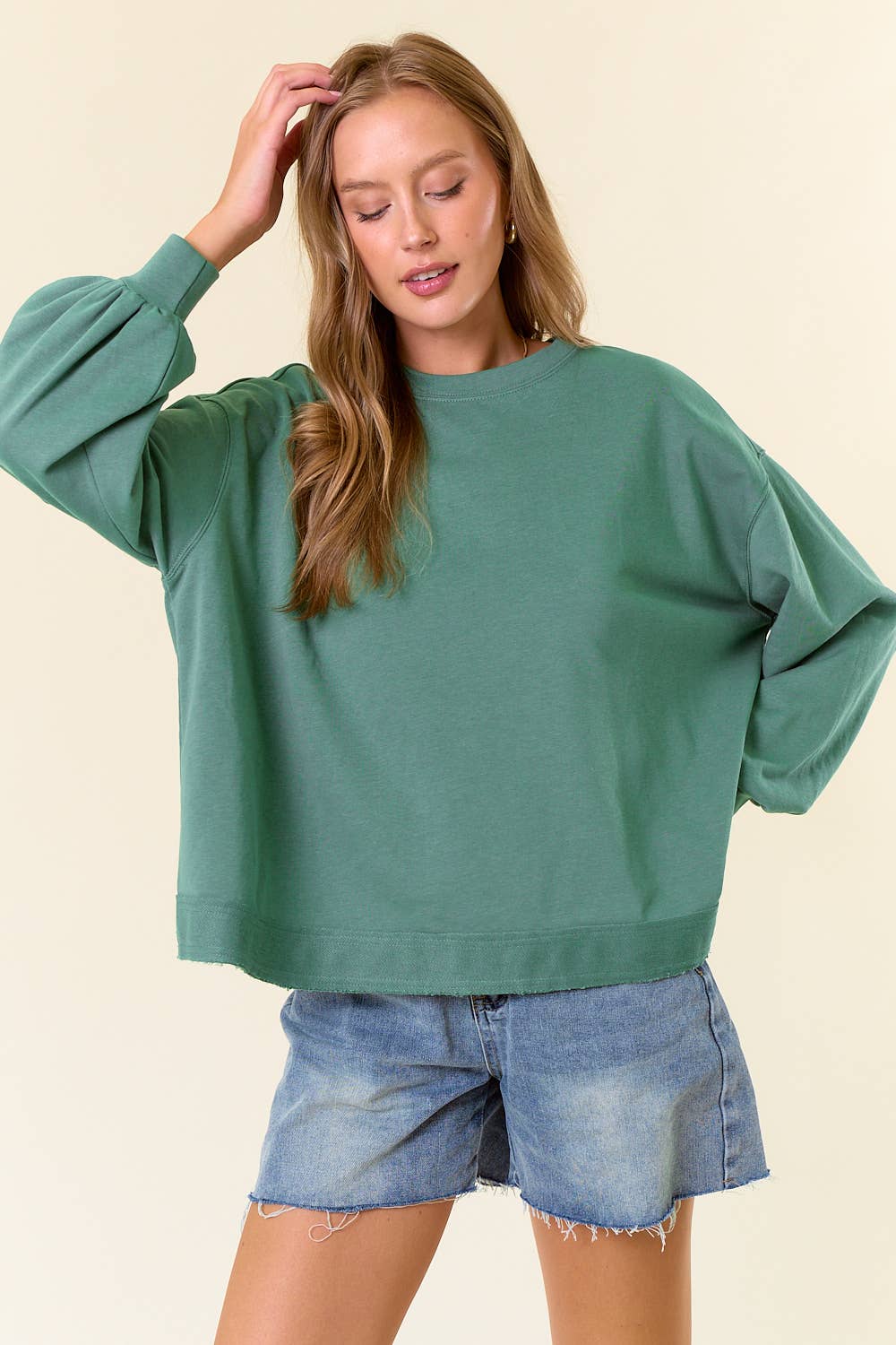 Teal Over-Sized Sweatshirt
