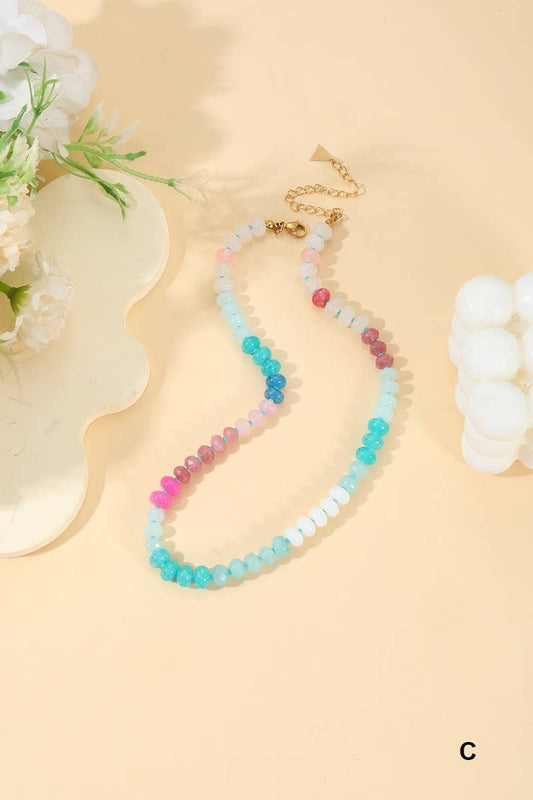 Trendy Natural Agate Gemstone Necklace
