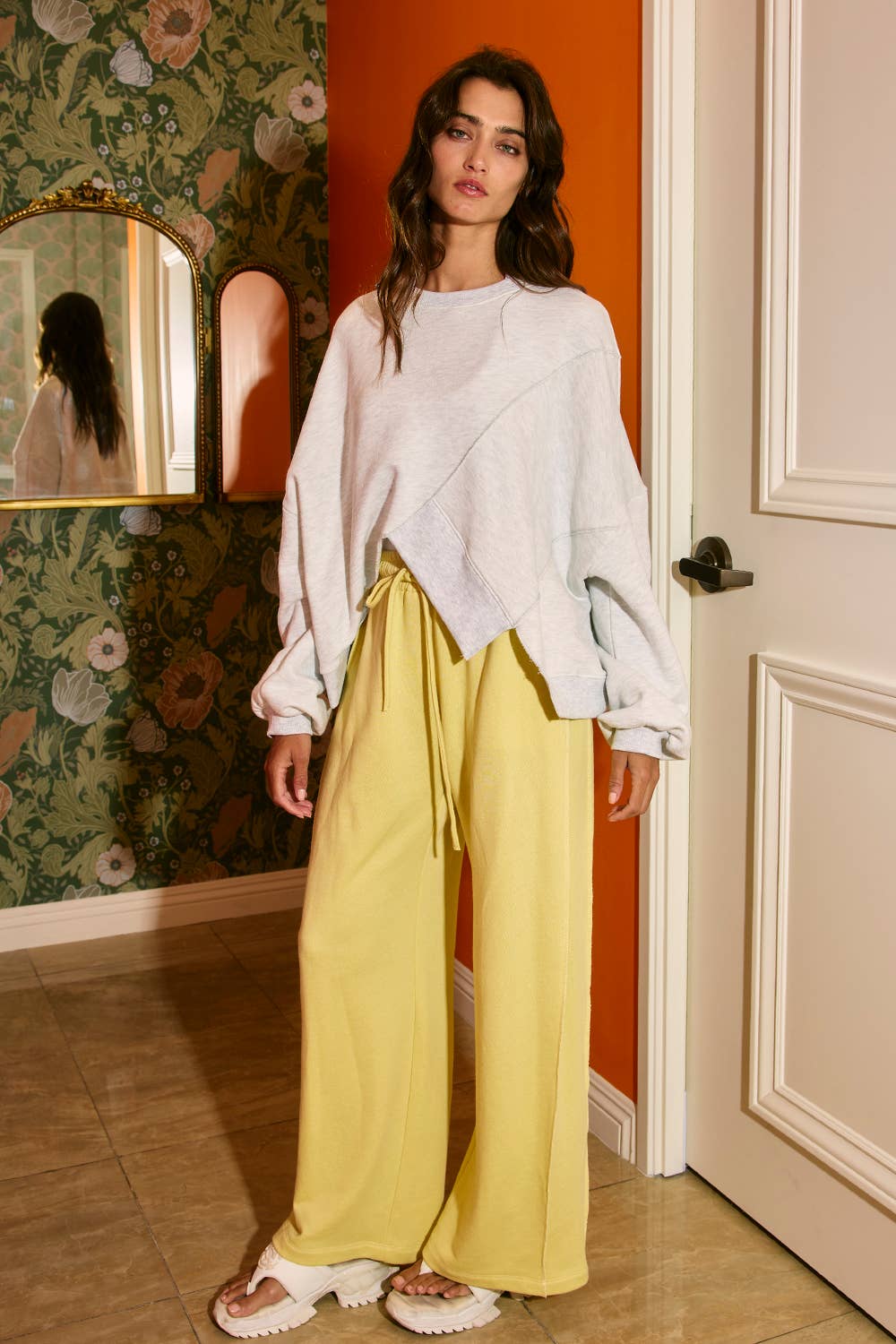 Asymmetric Hem  Sweatshirt