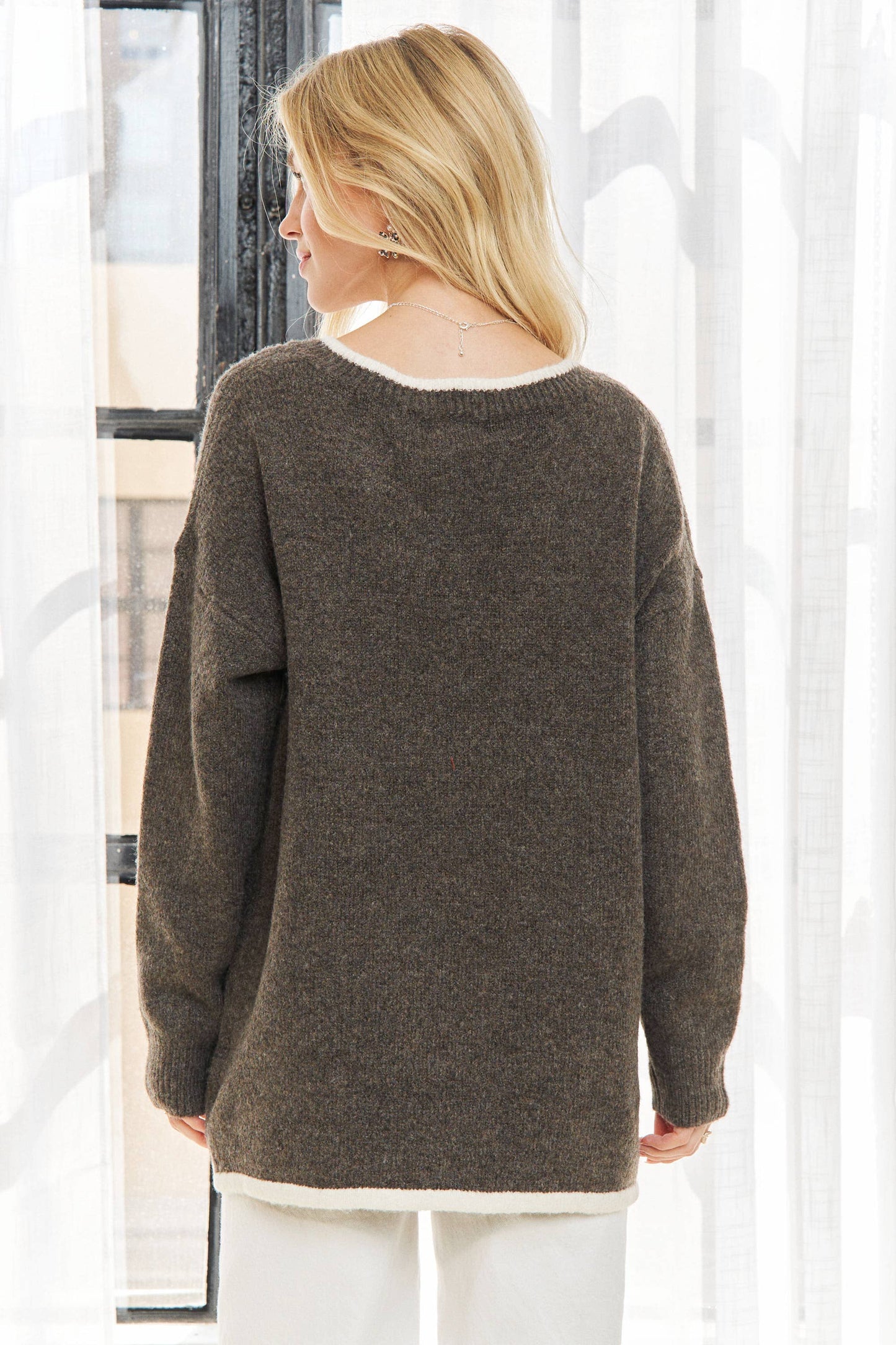 Drop Shoulder Sweater