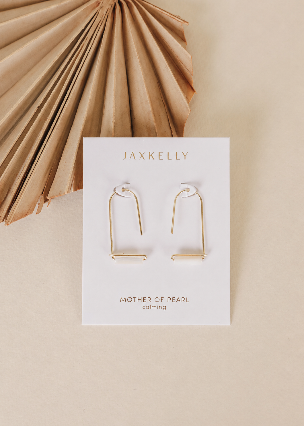 Mother of Pearl Gold Drop Earring