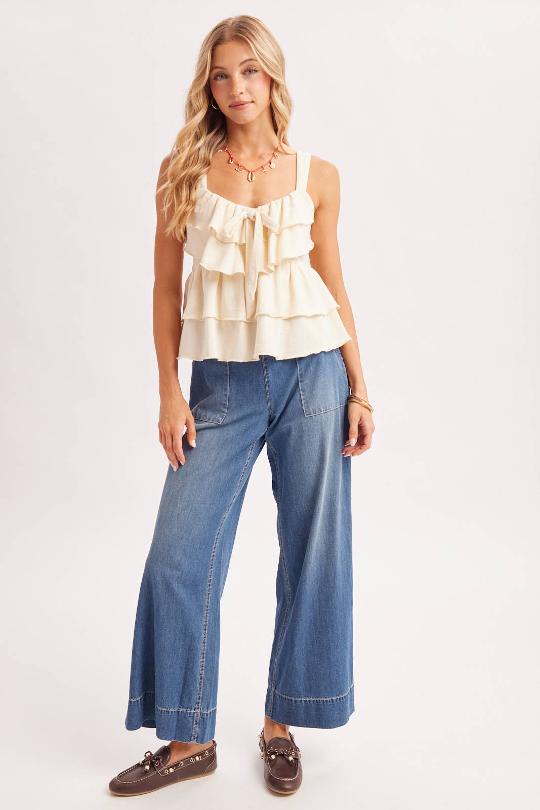 Wide Leg Denim Jeans