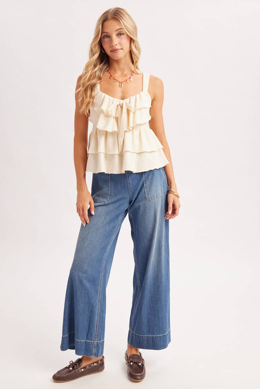 Wide Leg Denim Jeans