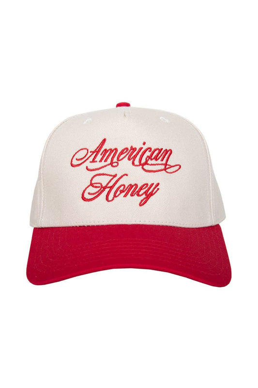 American Honey Two-Toned Hat: Red and Cream