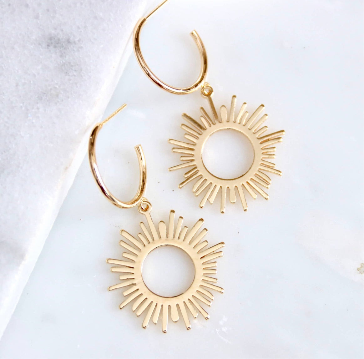 Sun Hoop Earring