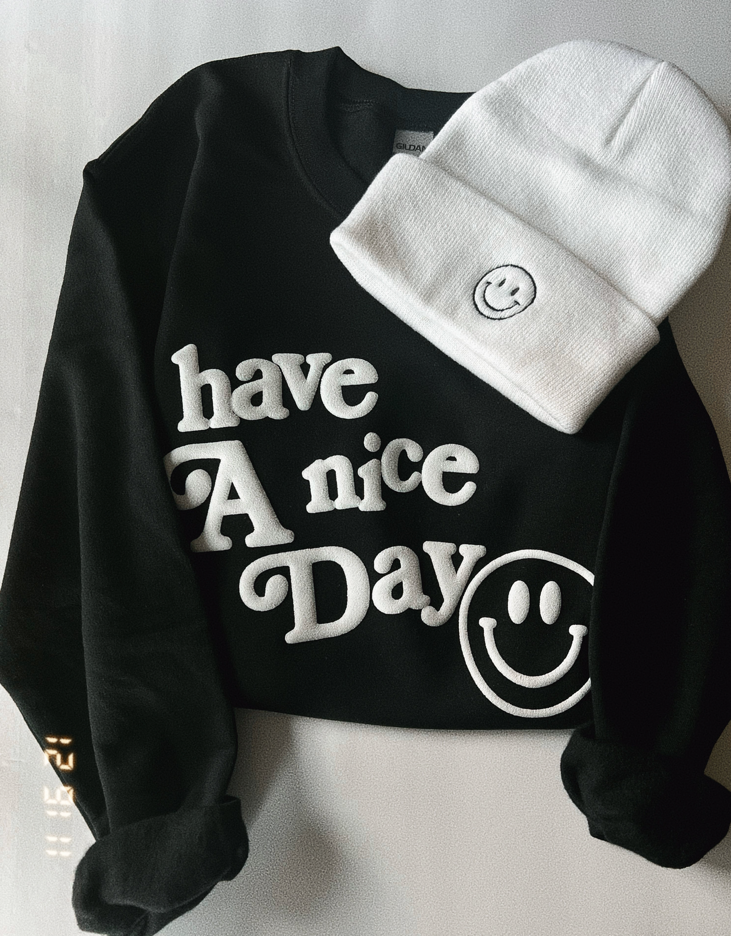 Have A Nice Day Black Sweatshirt