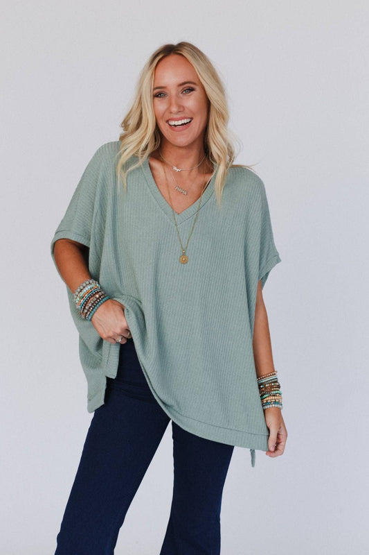 Rowan Oversized Ribbed Knit Top