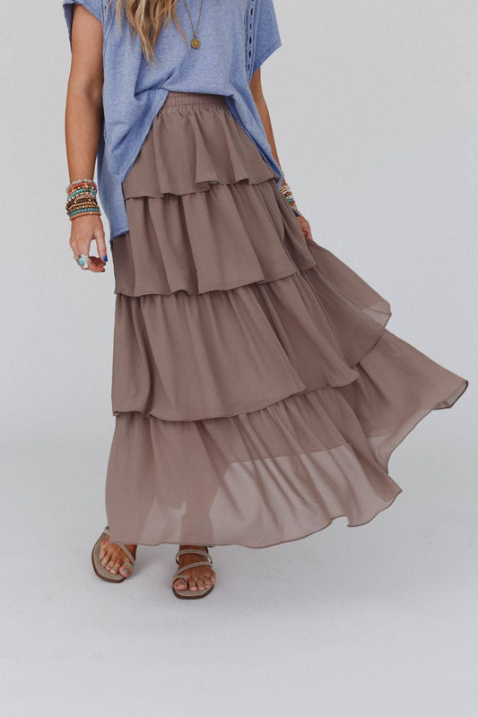 Tiers Of Joy Ruffle Maxi Skirt