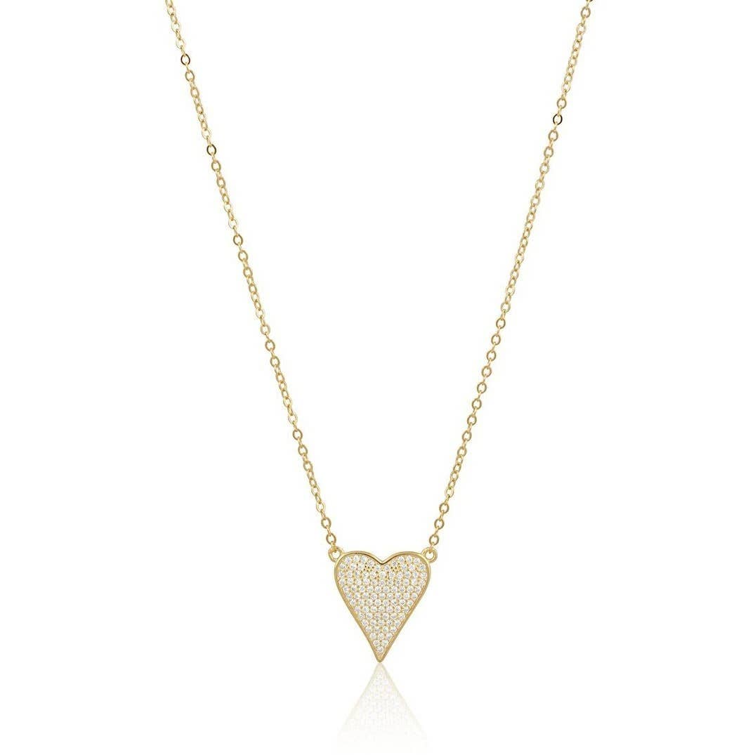 Audrey Heart Necklace: Silver