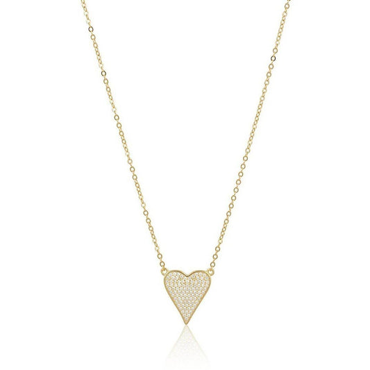 Audrey Heart Necklace: Silver