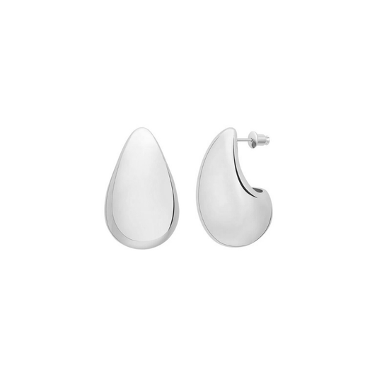 Raindrop Statement Earrings: Silver