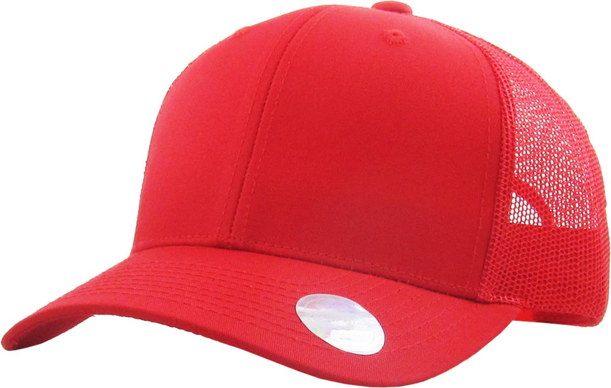 CLASSIC 6 PANEL MESH BACK: RED-RED