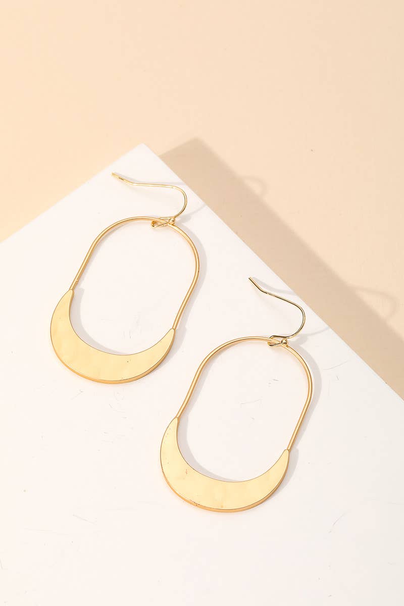 Thin Semi Circle Drop Earrings